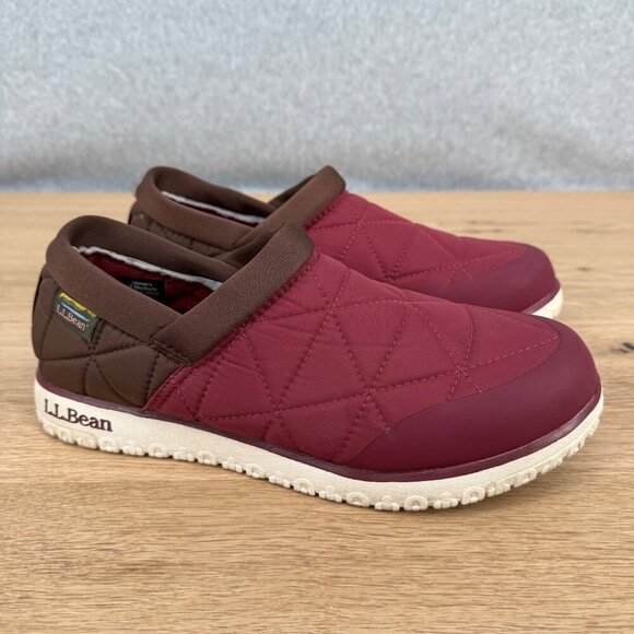 L.L. Bean Shoes - LL Bean Womens Ultralite Primaloft Slip On Shoes Size 10 Red Waterproof Quilted